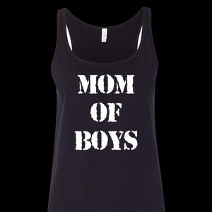 Mom of Boys racerback tank top